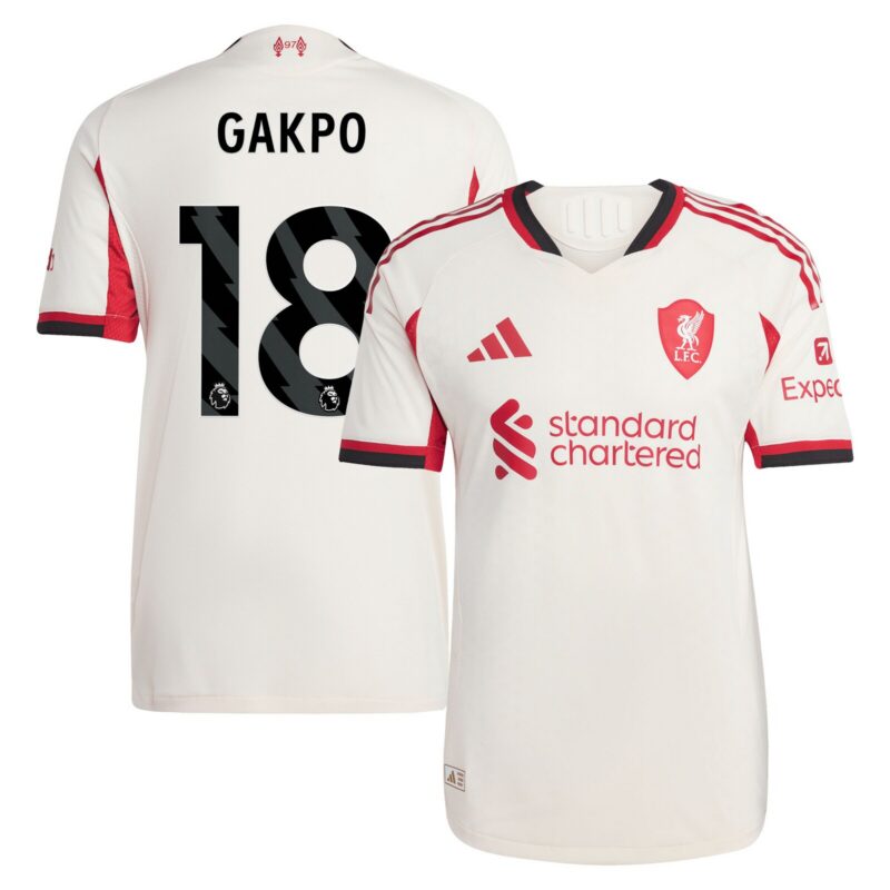 A2B image: liverpool-adidas-away-authentic-shirt-2025-26-with-gakpo-18-printing Liverpool adidas Away Authentic Shirt 2025-26 with Gakpo 18 printing