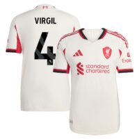 Liverpool adidas Away Authentic Shirt 2025-26 with Virgil 4 printing