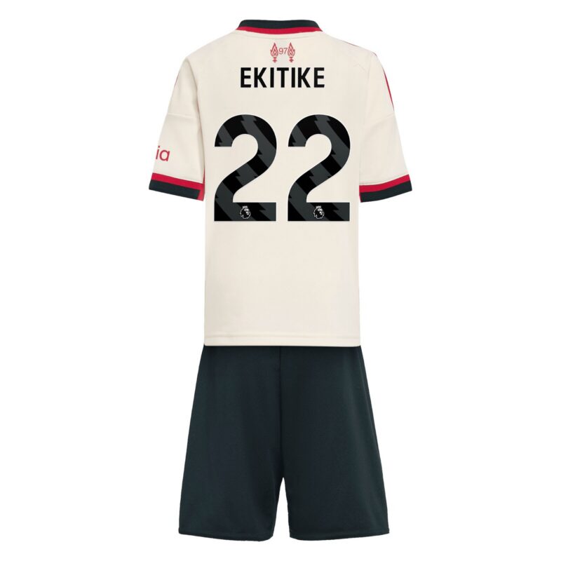 Liverpool adidas Away Minikit 2025-26 with Ekitike 22 printing