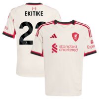 A2B image: liverpool-adidas-away-shirt-2025-26-kids-with-ekitike-22-printing Liverpool adidas Away Shirt 2025-26 - Kids with Ekitike 22 printing