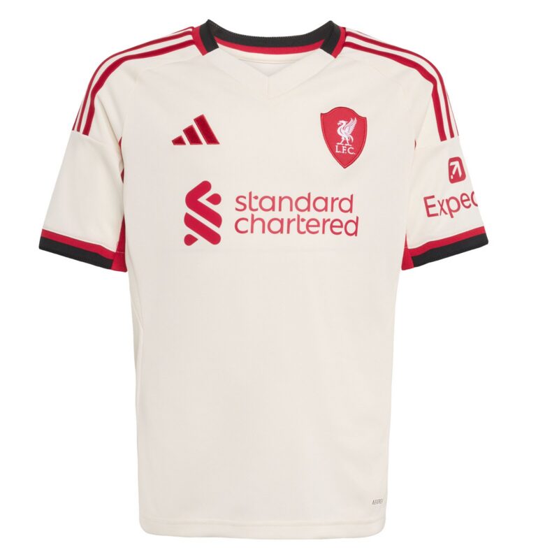 A2B image: liverpool-adidas-away-shirt-2025-26-kids-with-ekitike-22-printing Liverpool adidas Away Shirt 2025-26 - Kids with Ekitike 22 printing