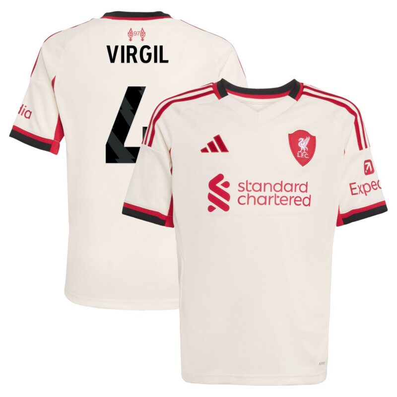 A2B image: liverpool-adidas-away-shirt-2025-26-kids-with-virgil-4-printing Liverpool adidas Away Shirt 2025-26 - Kids with Virgil 4 printing