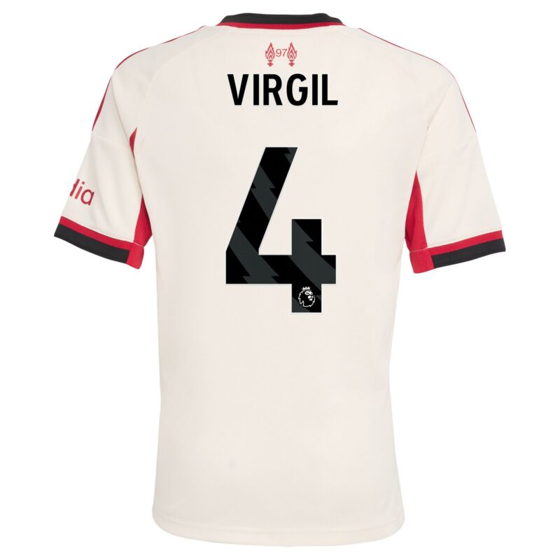 A2B image: liverpool-adidas-away-shirt-2025-26-kids-with-virgil-4-printing Liverpool adidas Away Shirt 2025-26 - Kids with Virgil 4 printing