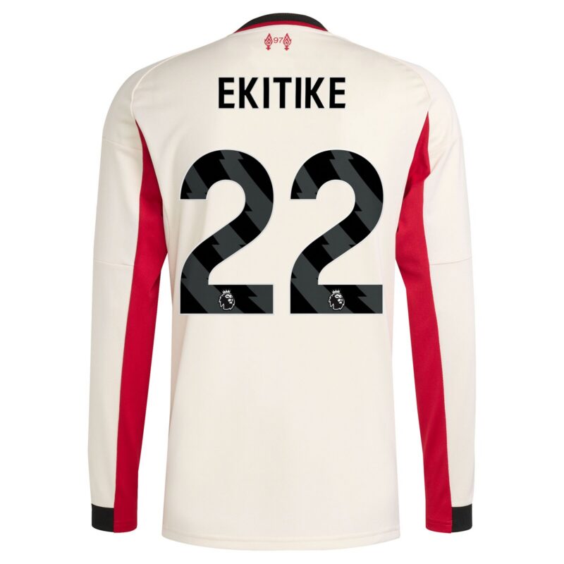 A2B image: liverpool-adidas-away-shirt-2025-26-long-sleeve-with-ekitike-22-printing Liverpool adidas Away Shirt 2025-26 - Long Sleeve with Ekitike 22 printing