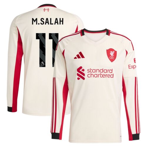 A2B image: liverpool-adidas-away-shirt-2025-26-long-sleeve-with-m-salah-11-printing Liverpool adidas Away Shirt 2025-26 - Long Sleeve with M.Salah 11 printing