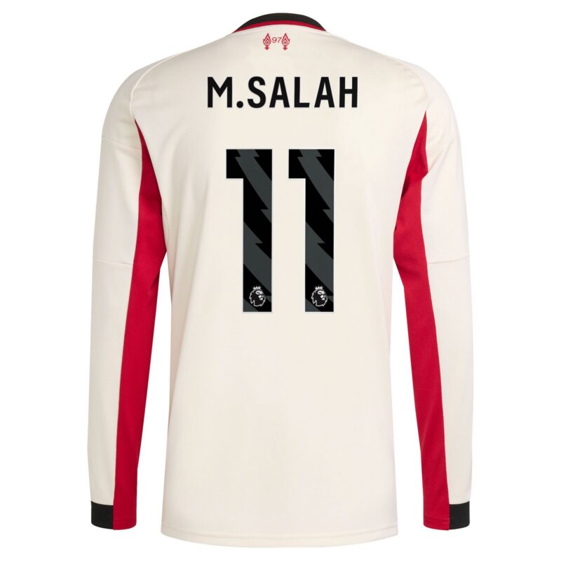 Liverpool adidas Away Shirt 2025-26 - Long Sleeve with M.Salah 11 printing