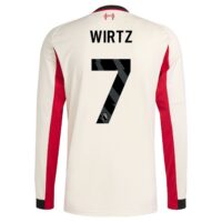 Liverpool adidas Away Shirt 2025-26 - Long Sleeve with Wirtz 7 printing