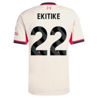 Liverpool adidas Away Shirt 2025-26 with Ekitike 22 printing