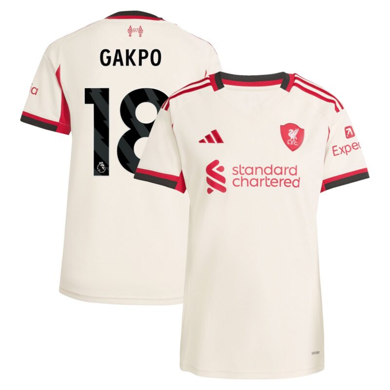 A2B image: liverpool-adidas-away-shirt-2025-26-womens-with-gakpo-18-printing Liverpool adidas Away Shirt 2025-26 - Womens with Gakpo 18 printing