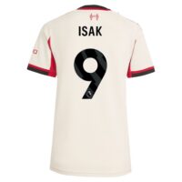 Liverpool adidas Away Shirt 2025-26 - Womens with Isak 9 printing