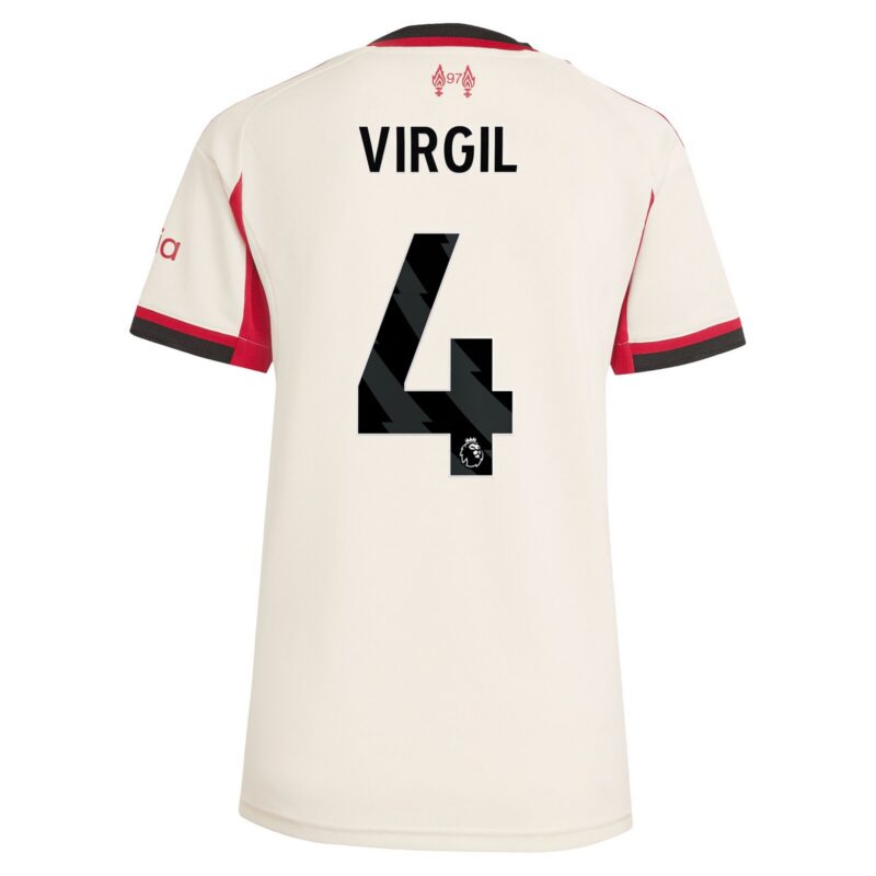 Liverpool adidas Away Shirt 2025-26 - Womens with Virgil 4 printing