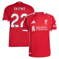 A2B image: liverpool-adidas-home-authentic-shirt-2025-26-with-ekitike-22-printing Liverpool adidas Home Authentic Shirt 2025-26 with Ekitike 22 printing