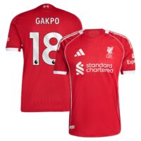A2B image: liverpool-adidas-home-authentic-shirt-2025-26-with-gakpo-18-printing Liverpool adidas Home Authentic Shirt 2025-26 with Gakpo 18 printing
