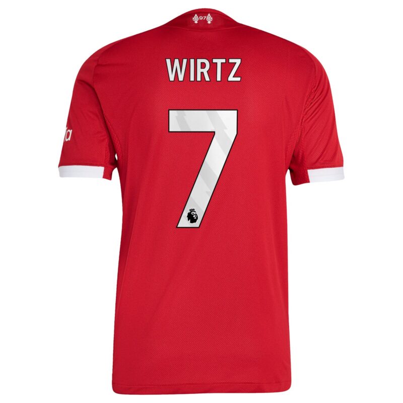A2B image: liverpool-adidas-home-authentic-shirt-2025-26-with-wirtz-7-printing Liverpool adidas Home Authentic Shirt 2025-26 with Wirtz 7 printing