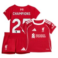 A2B image: liverpool-adidas-home-babykit-2025-26-with-champions-25-printing Liverpool adidas Home Babykit 2025-26 with Champions 25 printing