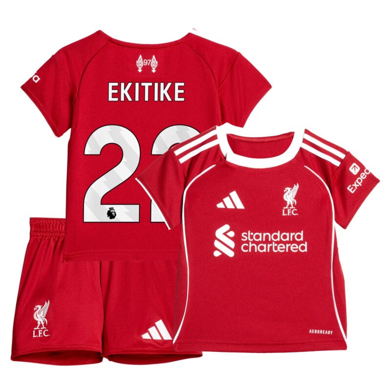 A2B image: liverpool-adidas-home-babykit-2025-26-with-ekitike-22-printing Liverpool adidas Home Babykit 2025-26 with Ekitike 22 printing