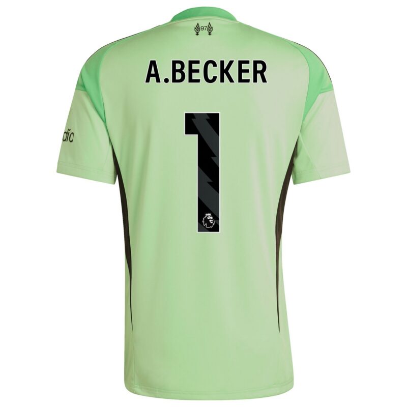 A2B image: liverpool-adidas-home-goalkeeper-shirt-2025-26-with-a-becker-1-printing Liverpool adidas Home Goalkeeper Shirt 2025-26 with A.Becker 1 printing