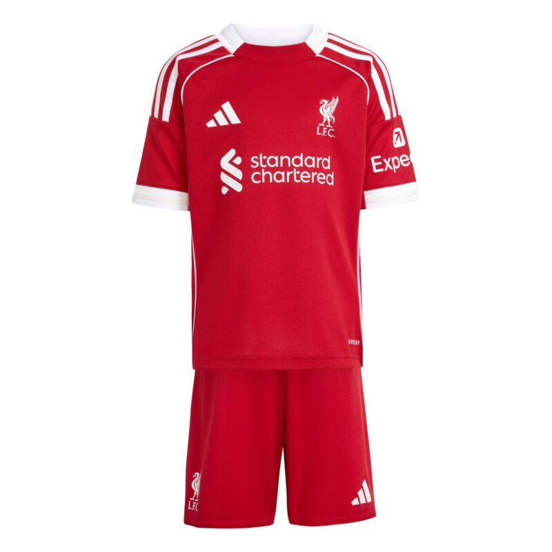 A2B image: liverpool-adidas-home-minikit-2025-26-with-champions-25-printing Liverpool adidas Home Minikit 2025-26 with Champions 25 printing