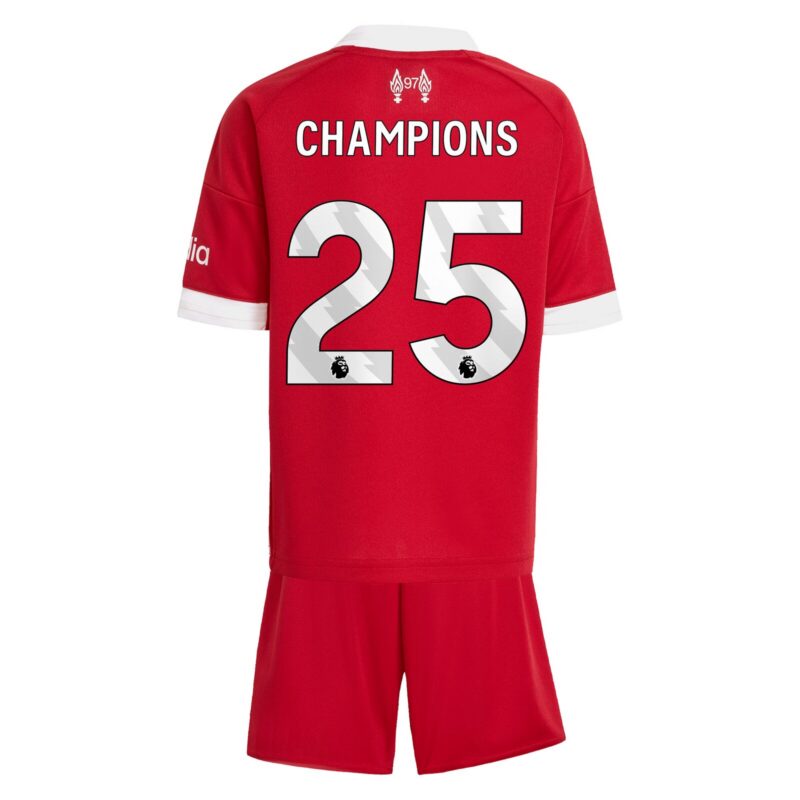 A2B image: liverpool-adidas-home-minikit-2025-26-with-champions-25-printing Liverpool adidas Home Minikit 2025-26 with Champions 25 printing