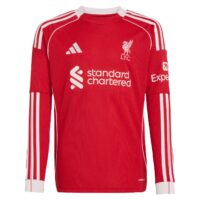 Liverpool adidas Home Shirt 2025-26 - Kids - Long sleeve with Ekitike 22 printing