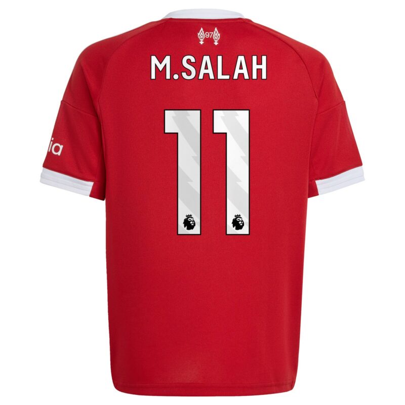A2B image: liverpool-adidas-home-shirt-2025-26-kids-with-m-salah-11-printing Liverpool adidas Home Shirt 2025-26 - Kids with M.Salah 11 printing