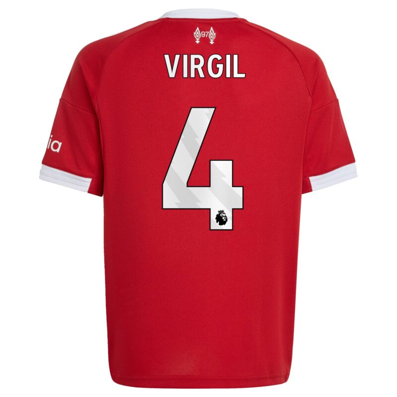 A2B image: liverpool-adidas-home-shirt-2025-26-kids-with-virgil-4-printing Liverpool adidas Home Shirt 2025-26 - Kids with Virgil 4 printing