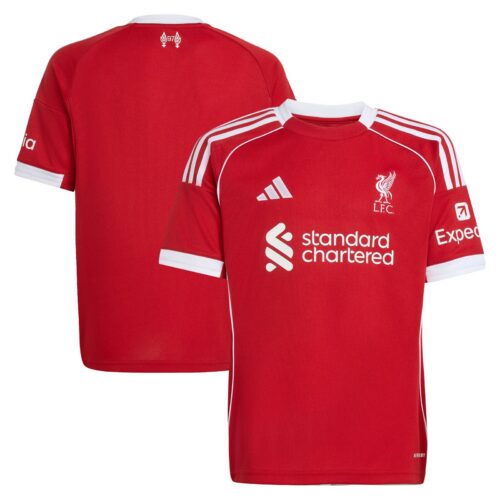 A2B image: liverpool-adidas-home-replica-shirt-2025-26-kids Liverpool adidas Home Replica Shirt 2025-26 - Kids