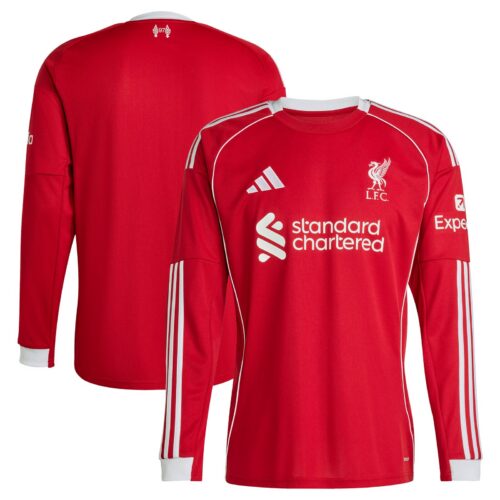 Liverpool adidas Home Replica Shirt 2025-26 - Long Sleeve