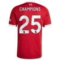 A2B image: liverpool-adidas-home-shirt-2025-26-with-champions-25-printing Liverpool adidas Home Shirt 2025-26 with Champions 25 printing