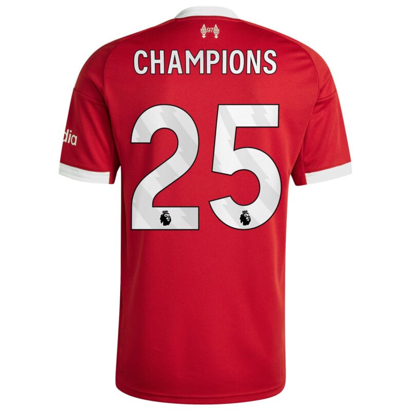 A2B image: liverpool-adidas-home-shirt-2025-26-with-champions-25-printing Liverpool adidas Home Shirt 2025-26 with Champions 25 printing