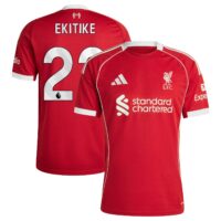 A2B image: liverpool-adidas-home-shirt-2025-26-with-ekitike-22-printing Liverpool adidas Home Shirt 2025-26 with Ekitike 22 printing
