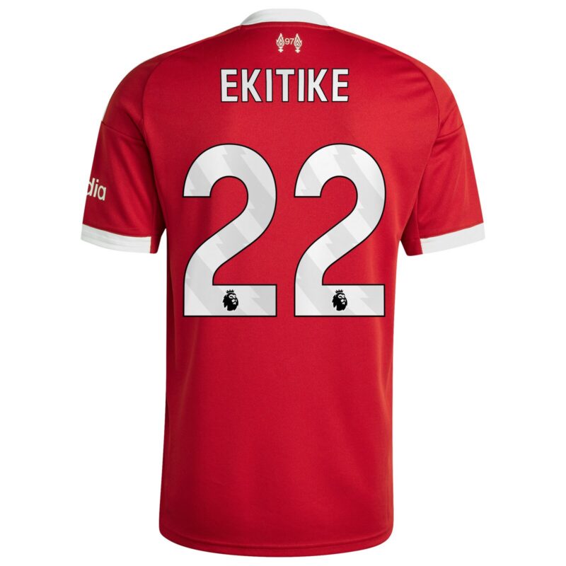A2B image: liverpool-adidas-home-shirt-2025-26-with-ekitike-22-printing Liverpool adidas Home Shirt 2025-26 with Ekitike 22 printing