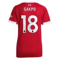 A2B image: liverpool-adidas-home-shirt-2025-26-womens-with-gakpo-18-printing Liverpool adidas Home Shirt 2025-26 - Womens with Gakpo 18 printing