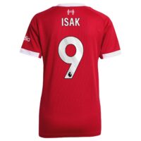 Liverpool adidas Home Shirt 2025-26 - Womens with Isak 9 printing