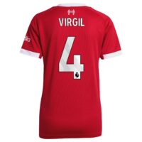 Liverpool adidas Home Shirt 2025-26 - Womens with Virgil 4 printing