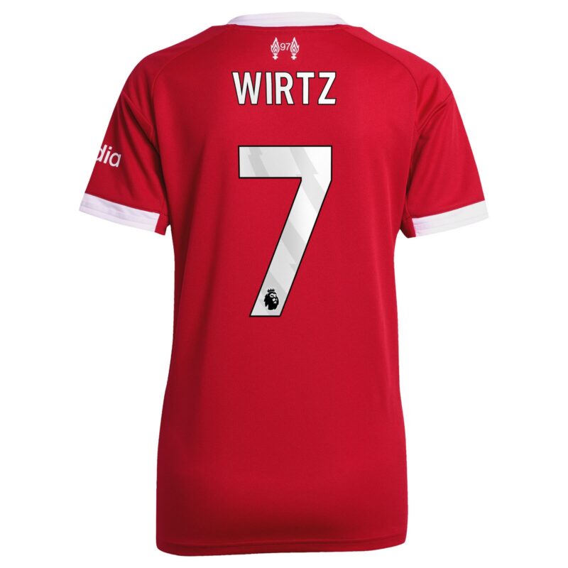 Liverpool adidas Home Shirt 2025-26 - Womens with Wirtz 7 printing