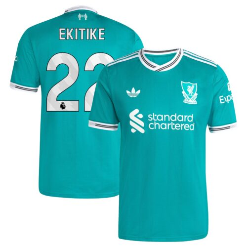 Liverpool adidas Third Authentic Shirt 2025-26 with Ekitike 22 printing