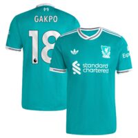 Liverpool adidas Third Authentic Shirt 2025-26 with Gakpo 18 printing