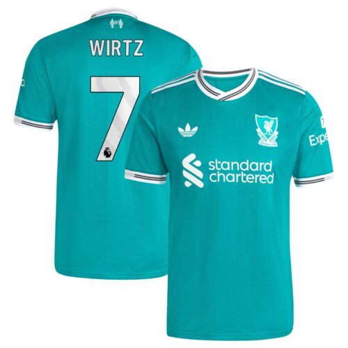 Liverpool adidas Third Authentic Shirt 2025-26 with Wirtz 7 printing