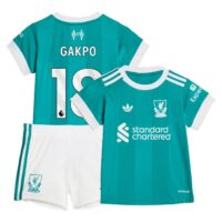 Liverpool adidas Third Babykit 2025-26 with Gakpo 18 printing