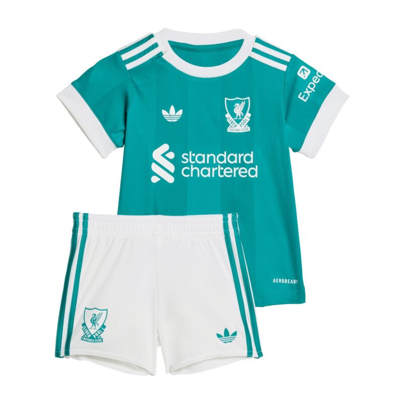 Liverpool adidas Third Babykit 2025-26 with Gakpo 18 printing