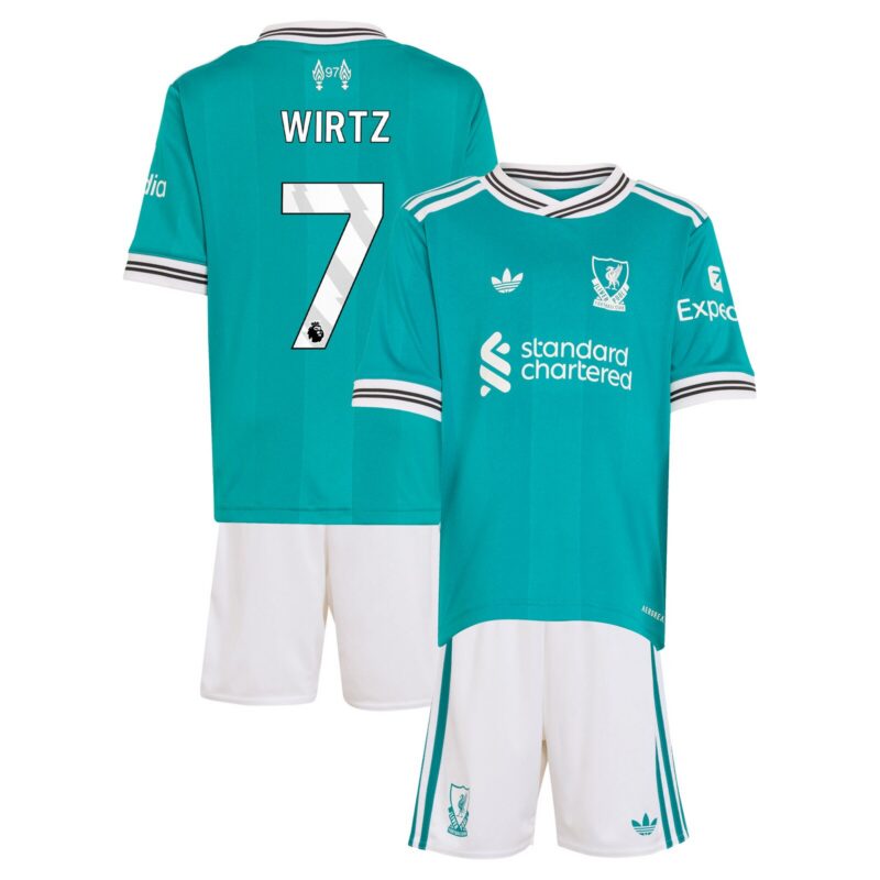 Liverpool adidas Third Minikit 2025-26 with Wirtz 7 printing