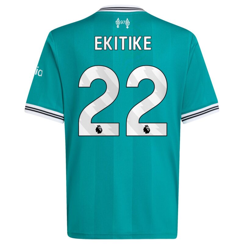 A2B image: liverpool-adidas-third-shirt-2025-26-kids-with-ekitike-22-printing Liverpool adidas Third Shirt 2025-26 - Kids with Ekitike 22 printing