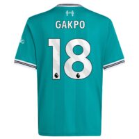 A2B image: liverpool-adidas-third-shirt-2025-26-kids-with-gakpo-18-printing Liverpool adidas Third Shirt 2025-26 - Kids with Gakpo 18 printing