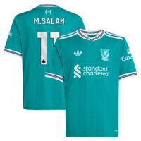 Liverpool adidas Third Shirt 2025-26 - Kids with M.Salah 11 printing