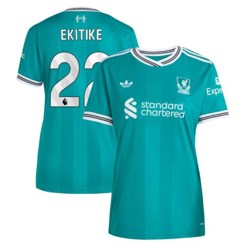 Liverpool adidas Third Shirt 2025-26 - Womens with Ekitike 22 printing