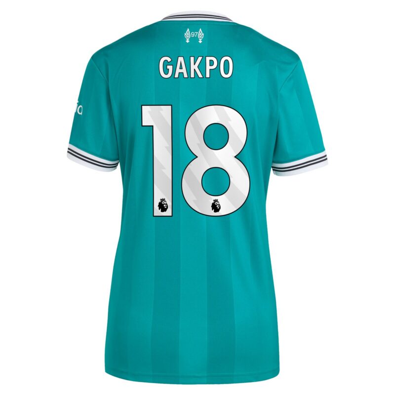 Liverpool adidas Third Shirt 2025-26 - Womens with Gakpo 18 printing