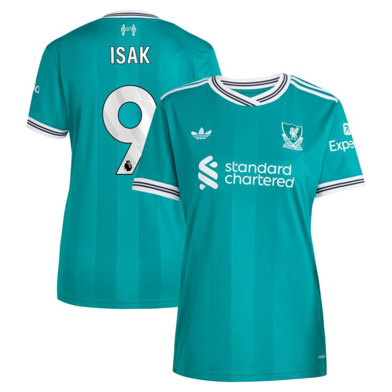 A2B image: liverpool-adidas-third-shirt-2025-26-womens-with-isak-9-printing Liverpool adidas Third Shirt 2025-26 - Womens with Isak 9 printing