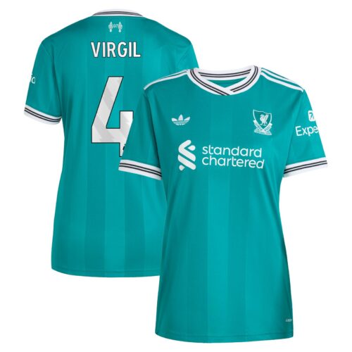 Liverpool adidas Third Shirt 2025-26 - Womens with Virgil 4 printing