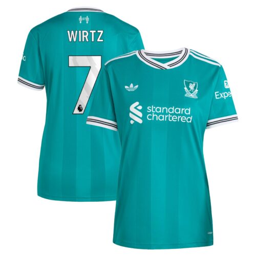 Liverpool adidas Third Shirt 2025-26 - Womens with Wirtz 7 printing